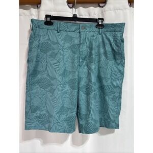 Mens Walter‎ Hagen Golf Shorts Blue/Green Floral Size 38 Pockets